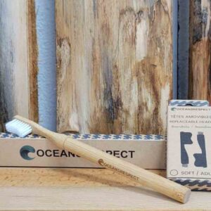 Brosse à dents à tête interchangeable en bambou