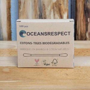 Cotons-tiges en bambou biodégradables - Lot de 100 unités